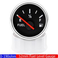 ZMFJH Rodyklinis 0-190ohm 52MM Kuro Lygio Matuoklis+Kuro Plūdinis Lygio Daviklis 100-600MM Raudonas LED Kuro Bakelio Matuoklis Valtims Jachtoms Automobiliams 12V24V Gauge without Gauge