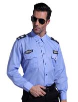 Madrugada policininko Cosplay Dandi policininko kostiumas S597 dydžio vyrams, (Didelis, mėlynas) mėlyna