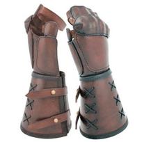 Viduramžiški šarvai Motociklininko pirštinės Plačios rankogaliai Apsaugos vyrams Steampunk kario pirštinė Renesanso Riteriai Templieriai Odinės su raišteliais One Size ruda