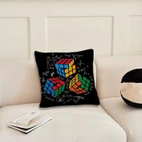 Juokingas dėlionė R-Rubiko kubas Matematika pagalvės užvalkalas Pagalvės užvalkalas Dekoras Kambarys Namai Sofa gyvenamasis Biuras Automobilis Nordic Paprastumas 12x12Inch