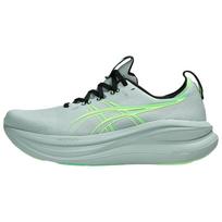ASICS Gel Nimbus 28 2E Plataus dydžio Šaltas Mosas Illumina Žalia Vyriški sportbačiai Pilki 1011C144-400 42.5