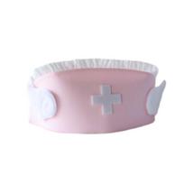 Nurse Hat Costume Halloween Nursing Hat Halloween Nurse Accessories Cosplay Costume Nurses Caps Party Supplies rožinė