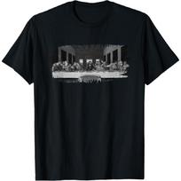 Last Supper Grunge by Leonardo daVinci T-Shirt S juoda