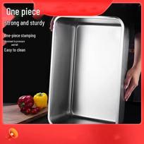 304 Stainless Steel Rectangular Deep Food Pan with Lid