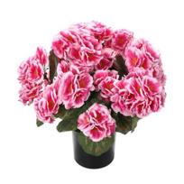 Dirbtinės pelargonijų gėlės laukui, 13 colių vazoninis dirbtinių pelargonijų krūmas, atsparus UV spinduliams, dirbtinio šilko gėlė verandos, sodo, kiemo terasos dekoravimui F