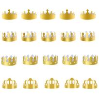 20Pcs Adjustable Paper Party Hats Birthday Celebrations Family Gatherings Lightweight Paper Celebration Crowns 1 auksas