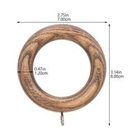 2Pcs Replacement Wooden Curtain Rings Sturdy Smooth Hanging Rings for Curtains Home Decor Drapery Curtain Accessories kava