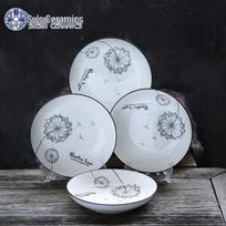Dandelion Ceramic Dinner Plate Set