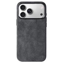 Originalus itališkas importuotas Alcantara magnetinis dėklas iPhone 17 Pro Max 17Pro, Premium MagSafe dėklas su išmaniuoju mygtuku, apsauginis dangtelis for iPhone 17