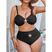 2026 m. Dydžių Daugiau Moteriški Aukšto Liemens Bikini Maudymosi Kostiumai, Moteriški Maudymosi Kostiumai & Drabužiai 0XL juoda