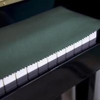 126x18cm Pianino klaviatūros apsauga nuo dulkių Šiaurietiško stiliaus klaviatūros valymo šluostė, nereikalaujanti plovimo, techninis audinys 88 klavišų pianinui, pianino priedai 126x18cm žalia