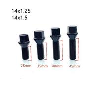 Black Wheel Bolts  m14x1.5  14x1.25 28mm/35mm/40mm/45mm  Shank Conical Seat Aftermarket ET Extended  Lug Studs M14x1.5