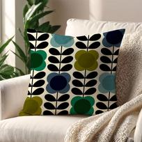 Menas O-Orla K-Kiely šauni pagalvės užvalkalas Pagalvės užvalkalas Dekoras Kambarys Namai Sofa gyvenamasis Biuras Automobilis Nordic Paprastumas 12x12Inch black