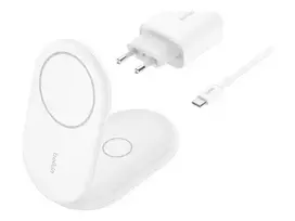 Įkroviklis Belkin 2-in-1 Magnetic Foldable Wireless Charger with Qi2 15W WIZ028VFWH