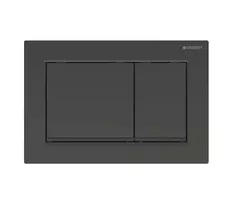 Geberit Omega20 - nuleidimo plokštelė, blizgi juoda / matinė juoda 115.080.DW.1