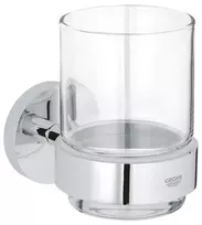 Grohe QuickFix Start dantų šepetėlio laikiklis su laikikliu, stiklas/chromas 41194000