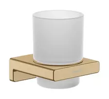 Hansgrohe AddStoris - Dantų šepetėlio laikiklis su laikikliu, matinis stiklas/šlifuota bronza 41749140