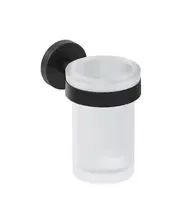 Jika Mio Style - dantų šepetėlio ir dantų pastos laikiklis, stiklas/matinė juoda H3822F17160001