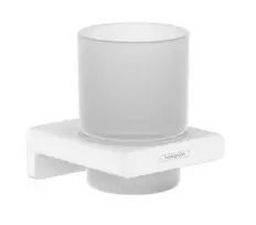 Hansgrohe AddStoris - dantų šepetėlio laikiklis su laikikliu, matinis stiklas/matinė balta 41749700