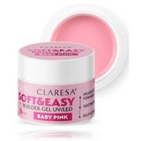 Claresa Soft & Easy Builder Gel UV / LED gelis nagų priauginimui - Baby Pink 45g.