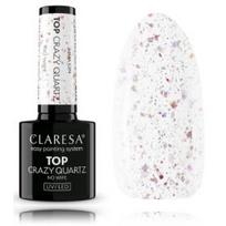 Claresa Top Crazy Quartz No Wipe viršutinis nagų lako sluoksnis - Crazy Quartz