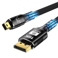 Reagle mini DisplayPort į DisplayPort 2.1 kabelis 1 m 16K 60Hz 8K 120Hz 4K 240Hz 80Gbps HDR