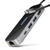 USB-C I/O HUB 6in1/ Stiklinis 0.2m AXAGON