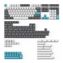 Keychron Double Shot Cherry PBT Pilnas Klavišų Rinkinys Pilkas, Baltas ir Mėlynas