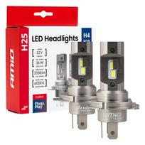 LED žibintų lemputės H25 CANBUS H4 H19 12V 36W, AMIO-04711