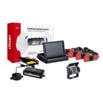 Parkavimo pagalbos sistema TFT02 4,3" su HD-501-IR kamera, 4 juodi jutikliai, vidinis montavimas