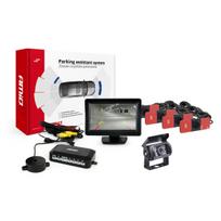 Parkavimo pagalbos sistema TFT01 4,3" su HD-501-IR kamera, 4 juodi jutikliai, vidinis montavimas