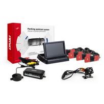 Parkavimo pagalbos sistema TFT02 4,3" su HD-315-LED kamera, 4 juodi jutikliai, vidinis montavimas