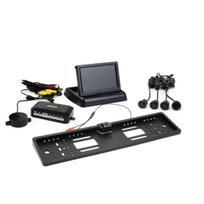 Parkavimo pagalbos sistema TFT02 4,3" su HD-402-LED kamera, 4 juodi jutikliai GOLD