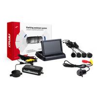 Parkavimo pagalbos sistema TFT02 4,3" su HD-305-LED kamera, 4 juodi jutikliai