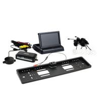 Parkavimo pagalbos sistema TFT02 4,3" su HD-402-LED kamera, 4 balti jutikliai