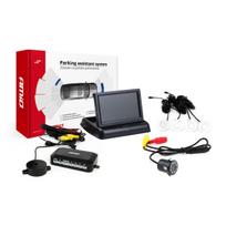 Parkavimo pagalbos sistema TFT02 4,3" su HD-308-LED kamera, 4 balti jutikliai