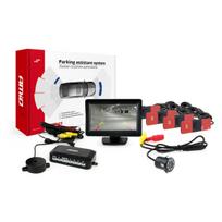 Parkavimo pagalbos sistema TFT01 4,3" su HD 315 LED kamera, 4 juodi jutikliai, vidinis montavimas