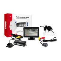 Parkavimo pagalbos sistema TFT01 4,3" su HD-307-IR kamera, 4 balti jutikliai 22 mm