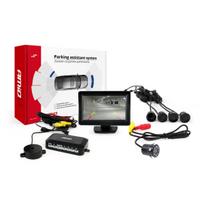 Parkavimo pagalbos sistema TFT01 4,3" su HD-307-IR kamera, 4 juodi jutikliai 22 mm