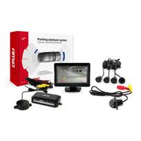 Parkavimo pagalbos sistema TFT01 4,3" su HD-305 LED kamera, 4 juodi jutikliai GOLD 28 mm