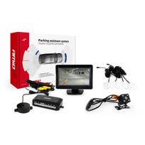 Parkavimo pagalbos sistema TFT01 4,3" su HD 315 LED kamera, 4 balti jutikliai 22 mm