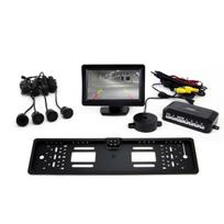 Parkavimo pagalbos sistema TFT01 4,3" su CAM-402 LED kamera, 4 juodi jutikliai GOLD