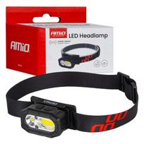 Akumuliatorinis LED galvos žibintas XPG+COB 1000mAh AMIO-04663