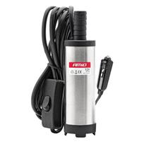 Panardinamoji elektrinė dyzelinio kuro siurbimo pompa 38mm 12V su automobilio uždegimo lizdo adapteriu AMIO-03242