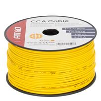 Viengyslis CCA kabelis, geltonas, 1x0.75mm² 100m 3.75A 12/230V AMIO-04447