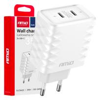 Sieninis įkroviklis Quick Charge 35W 2x USB-C AMIO-04288