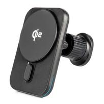 Magnetinis belaidis automobilinis įkroviklis Qi2 15W – prie ventiliacijos/prietaisų skydelio AMIO-04179