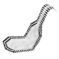 Automobilio sėdynės kilimėlis su karoliukais 128 x 38 cm - juoda / šviesiai kreminė