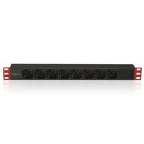 Techly 19 colių PDU 1U maitinimo juosta, 8x Schuko, 250V/16A, 2m C14 kabelis