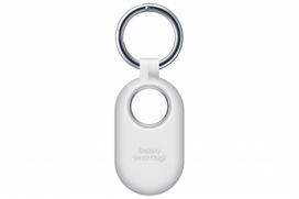 Samsung SmartTag2 silikoninis dėklas su karabinu, baltas